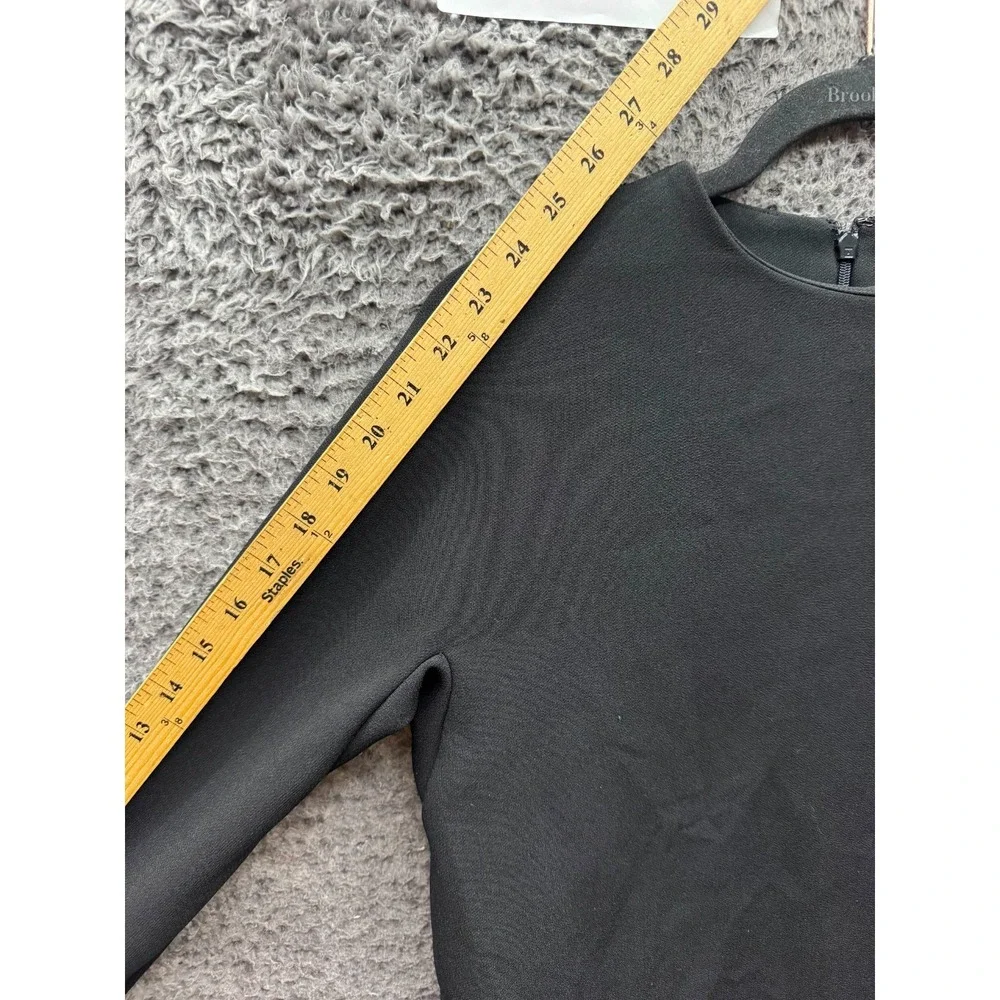 Cos Tailored Crewneck Long Sleeve Mini Dress Black Womens Size 4 US / 34 UK
